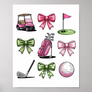 Vornehme Kokette Golf für Frauen Mädchen  Poster