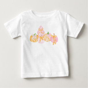 Vornehme Kürbis- und Schleifen-Thanksgiving-Feier Baby T-shirt