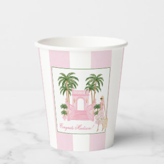 Vornehme Palm Beach Hochzeits- / Junggesellinnenpa Pappbecher