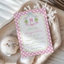 Vornehme Palm Beach-Monogramm-Krone
