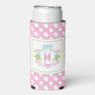 Vornehme Palm Beach-Monogramm-Krone Selters Dosenkühler