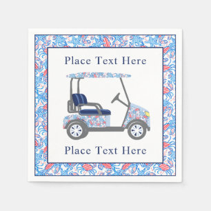 Vornehme patriotische Krabben Golfcart Serviette