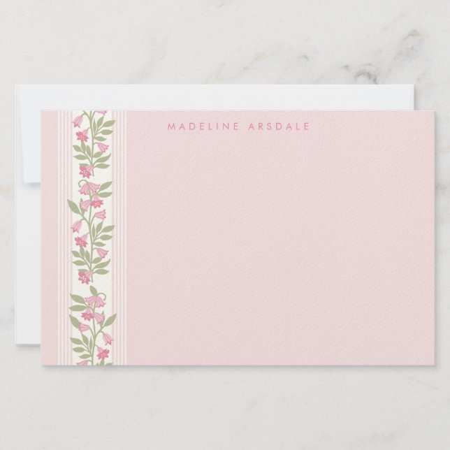 Vornehme personalisierte Blumenmuster Briefpapier (Vorderseite)
