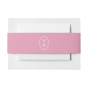 Vornehme Pfingstrose Pink Chic Hochzeitsbauchband Einladungsbanderole