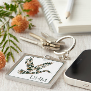 Vornehme Tarnenten Monogramm Schlüsselanhänger