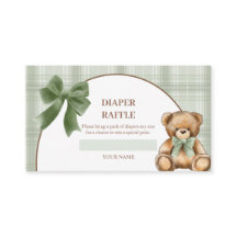 Vornehme Teddybär-Sage-Karodiaper-Raffel