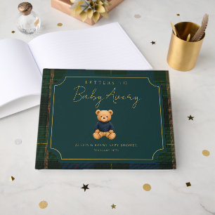 Vornehme Vintage-Teddybär-Baby-Party Gästebuch