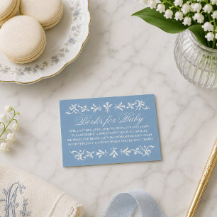 Vornehme Wedgewood Blaue Babyparty Bücher für Baby Begleitkarte