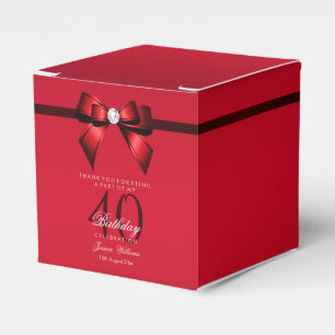 Vornehmer Edelstein-Bogen u. Band-40. Geburtstag Geschenkschachtel