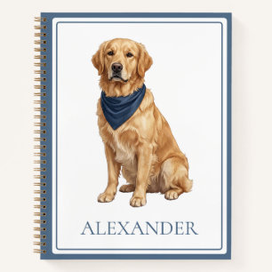 Vornehmer Golden Retriever Personalisiert Notizbuch