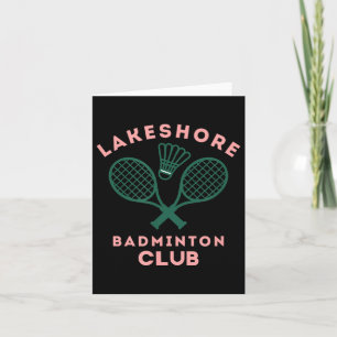 Vornehmer Grafik des Badminton-Clubs am Lakeshore Karte