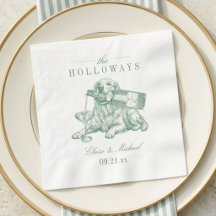 Vornehmer Hellgrüner Golden Retriever Hochzeit