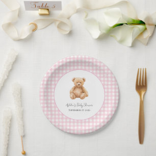 Vornehmer klassischer Teddybär-Baby-Party-Teller a Pappteller