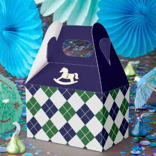 Vornehmer Schaukelpferd-Argyle-Geburtstag zum 1. Geschenkschachtel