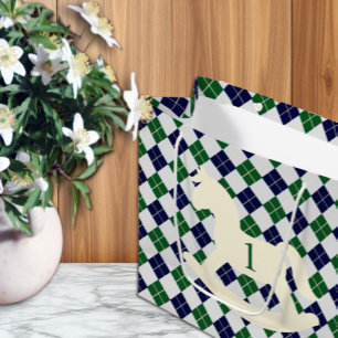Vornehmer Schaukelpferd-Argyle-Geburtstag zum 1. Große Geschenktüte