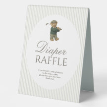 Vornehmer Teddybär Golf Baby Shower Neu im Club