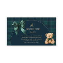 Vornehmer Teddybär Grün Kariert Bücher für Baby