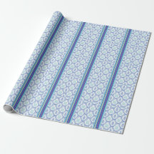 Vornehmes Blau-Aqua-Griechisches-Schlüssel-Ginger-