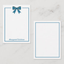 Vornehmes Blau-Weiß-Schleifen-Personalized