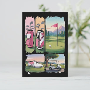 Vornehmes Golf Lustiger Golf Liebhaber Saison Turn Einladung