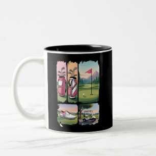 Vornehmes Golf Lustiges Golf Liebhaber Saison Turn Zweifarbige Tasse