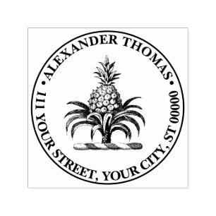 Vornehmes Heraldik-Ananas-Wappen Wappenschild Permastempel