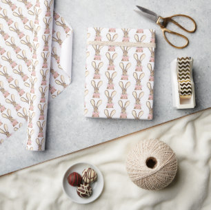 Vornehmes kleines rosa Schleifen-Baby-Shower-Mädch Geschenkpapier