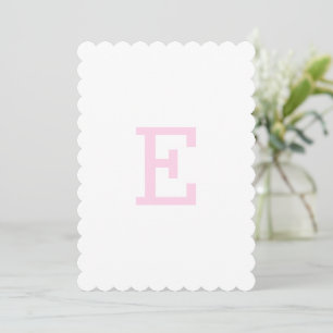 Vornehmes Rosa Ingwer-Gefäß-Monogramm Erste Banner Einladung