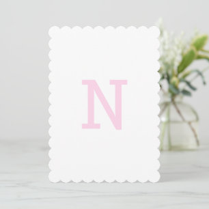 Vornehmes rosa Ingwer-Topf-Monogramm erstes Banner Einladung