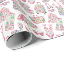 Vornehmes Rosa und Grün im Palm Beach Chic Stil