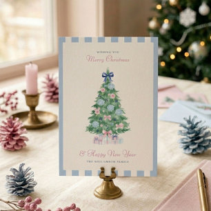 Vornehmes Wasserfarben-Weihnachtsbaum Nicht-Foto Feiertagskarte