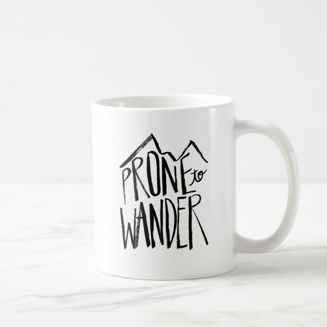 Vornübergeneigt wandern | schwarze kaffeetasse (Rechts)