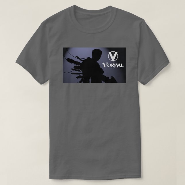 Vorpal Comic Book TShirt: Blue Silhouette T-Shirt (Design vorne)