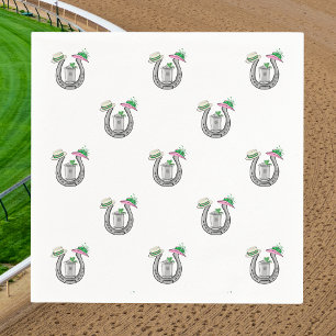 Vorpferd Hufeisen Edle Hüte Mint Juleps Renntag Serviette