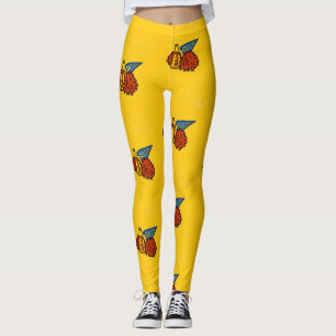 Vorschaltgetriebe auf Gelb Leggings
