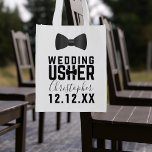 Vorschlag-Bag für das Brautparty "Wedding Usher Bo Wiederverwendbare Einkaufstasche<br><div class="desc">Ich bin sicher,  Ihr Hochzeitsdiener wird diese wiederverwendbare Tasche wirklich nützlich finden. Sie können es verwenden,  um seine (oder ihre) Vorschläge Geschenke zu speichern,  an die Sie ihn (oder sie) Leckerei.</div>