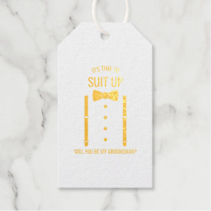 Vorschlag für den Trauzeuge von Gold Wedding Bow K Geschenkanhänger