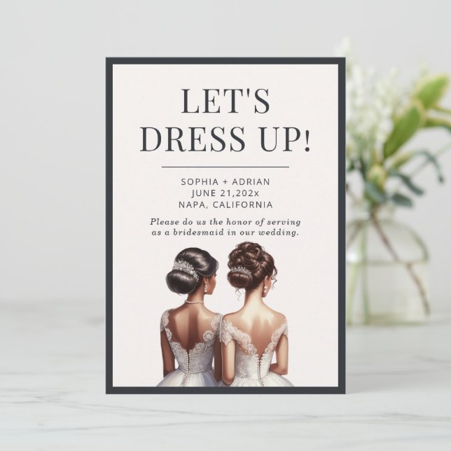 Vorschlag für die besten Freunde Trauzeugin Brides Einladung (Stehend Vorderseite)
