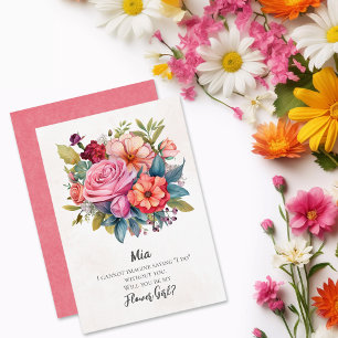 Vorschlag für ein lebendiges Florals Flower Girl Einladung