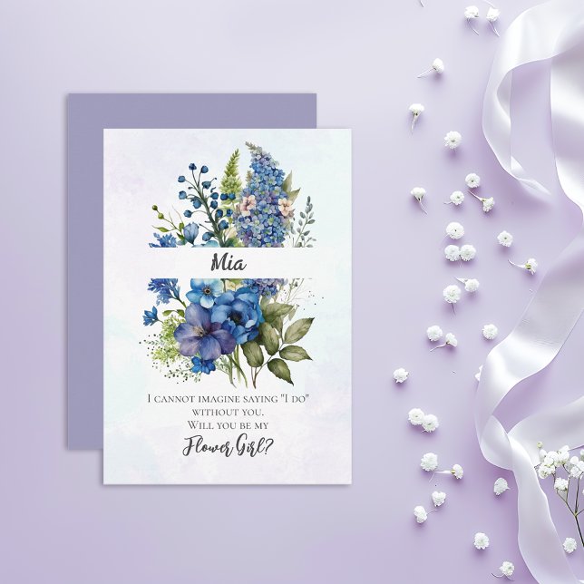 Vorschlag für eine Bohemische Blauer-Violett-Blüte Einladung (Von Creator hochgeladen)