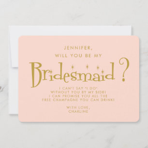 Vorschlag für eine Bridesmaid-Broschüre für Retro- Einladung