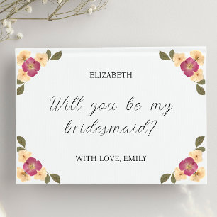 Vorschlag für eine elegante Wildblume Bridesmaid Karte