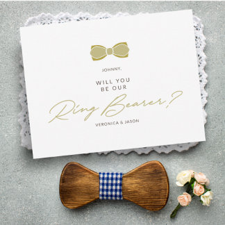 Vorschlag für eine Golden Effect Ring Bearer Bow H Postkarte