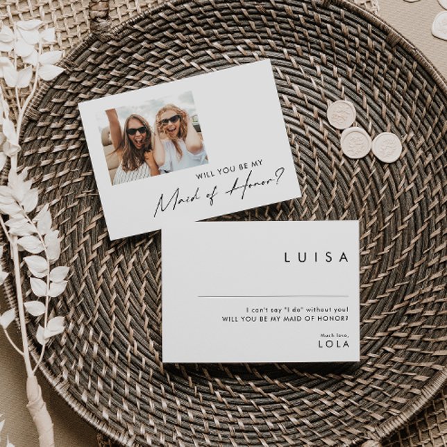 Vorschlag für eine moderne Trauzeugin Minimalistis Einladung (Von Creator hochgeladen)