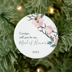 Vorschlag für eine personalisierte Trauzeugin Saku Keramik Ornament