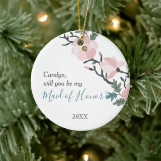 Vorschlag für eine personalisierte Trauzeugin Saku Keramik Ornament