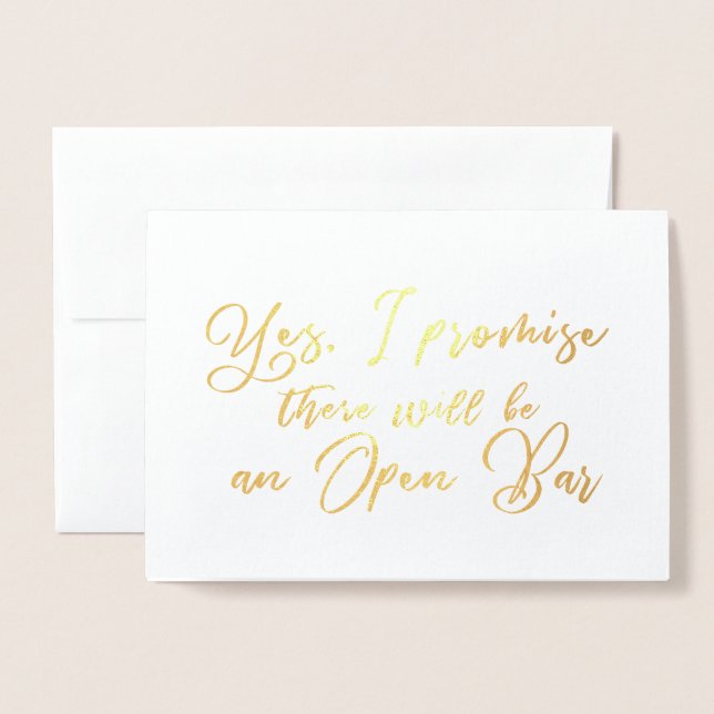 Vorschlag für eine schöne Bridesmaid Folienkarte (Vorderseite mit Umschlag)