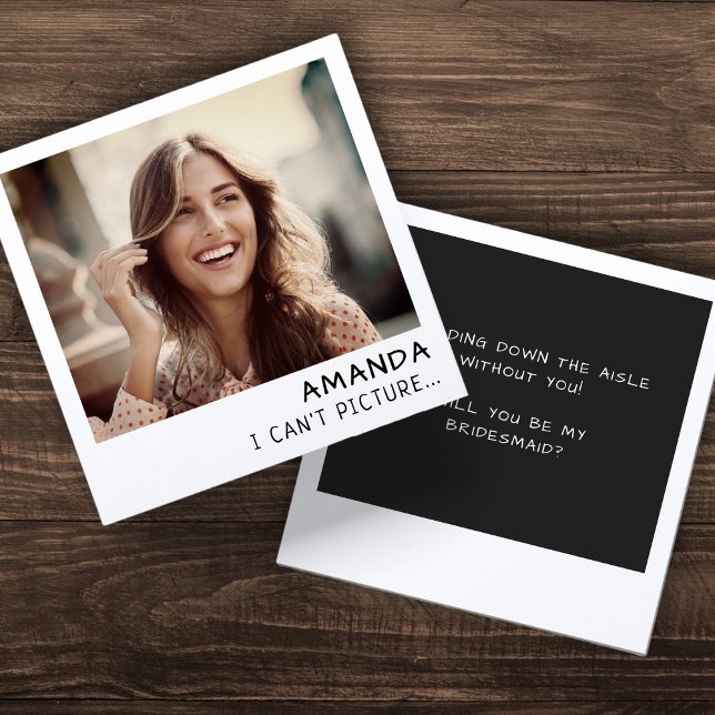 Vorschlag für eine Sofortkamera Foto Retro Bridesm (Instant Camera Photo Retro Bridesmaid Proposal
)