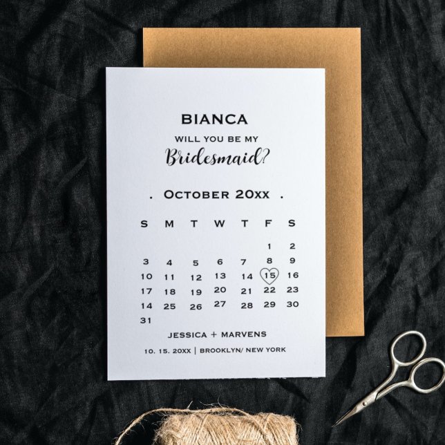 Vorschlag für einen eleganten Kalligrafiekalender  Einladung (Von Creator hochgeladen)