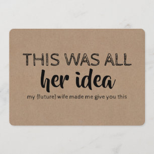 Vorschlag für einen lustigen Trauzeuge oder Trauze Einladung